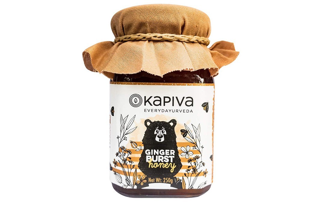 Kapiva Ginger Burst Honey    Glass Jar  250 grams